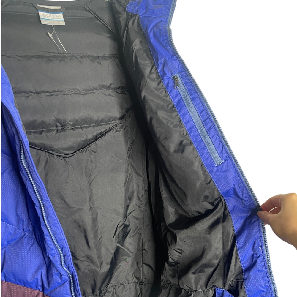 Columbia M Labyrinth Loop Hooded Puffer Ski Jacket $185 Snowboard Coat Blue NEW - Picture 6 of 9